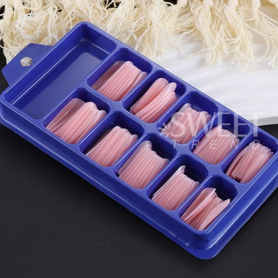 100 pièces nu rose faux ongles presse sur ongles acrylique Extension cercueil formes ongles conseils