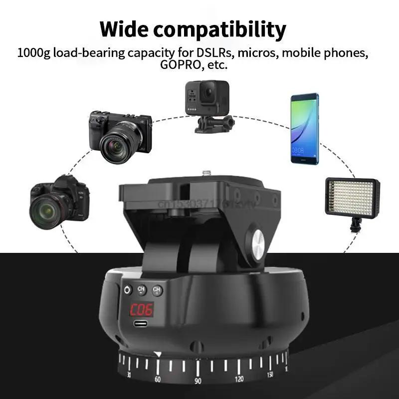 YT-1200 Auto motorisé 360o rotatif panoramique stabilisateur tête télécommande panoramique inclinais