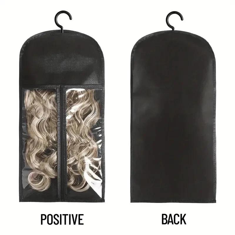 Sacs de rangement crochets transparents anti-poussière, conception Portable pour Salon, usage domest