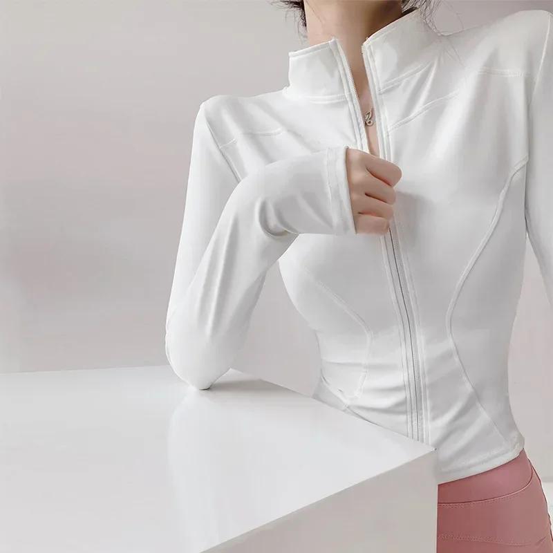 Sun – manteau de sport à séchage rapide pour femmes, veste de Yoga à manches longues avec fermeture