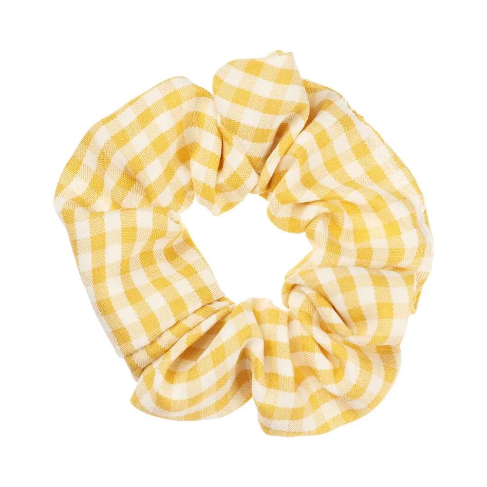 Accessoires capillaires élastiques à motif floral, élastiques à cheveux jaunes, chouchous pour fille