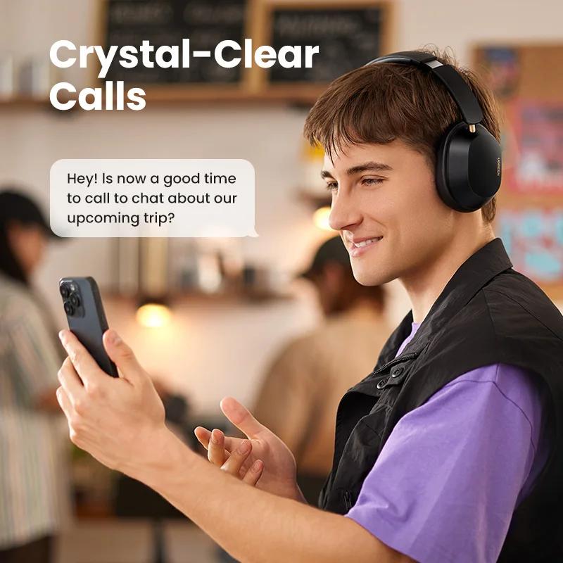 UGREEN-Écouteurs Bluetooth sans fil, Max 5c, Hybrid Active Noise Cancelling, Hi-Res Sat, AC 75H Spat