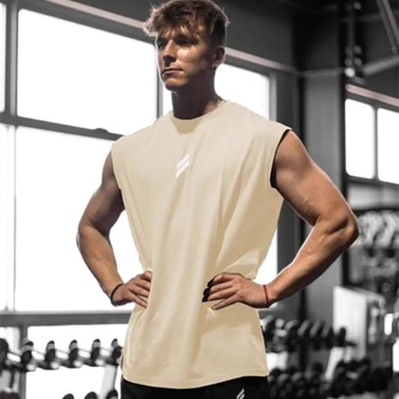 Débardeur de sport d'été pour hommes, respirant, coupe ample, T-shirt sans manches, gilet à séchage