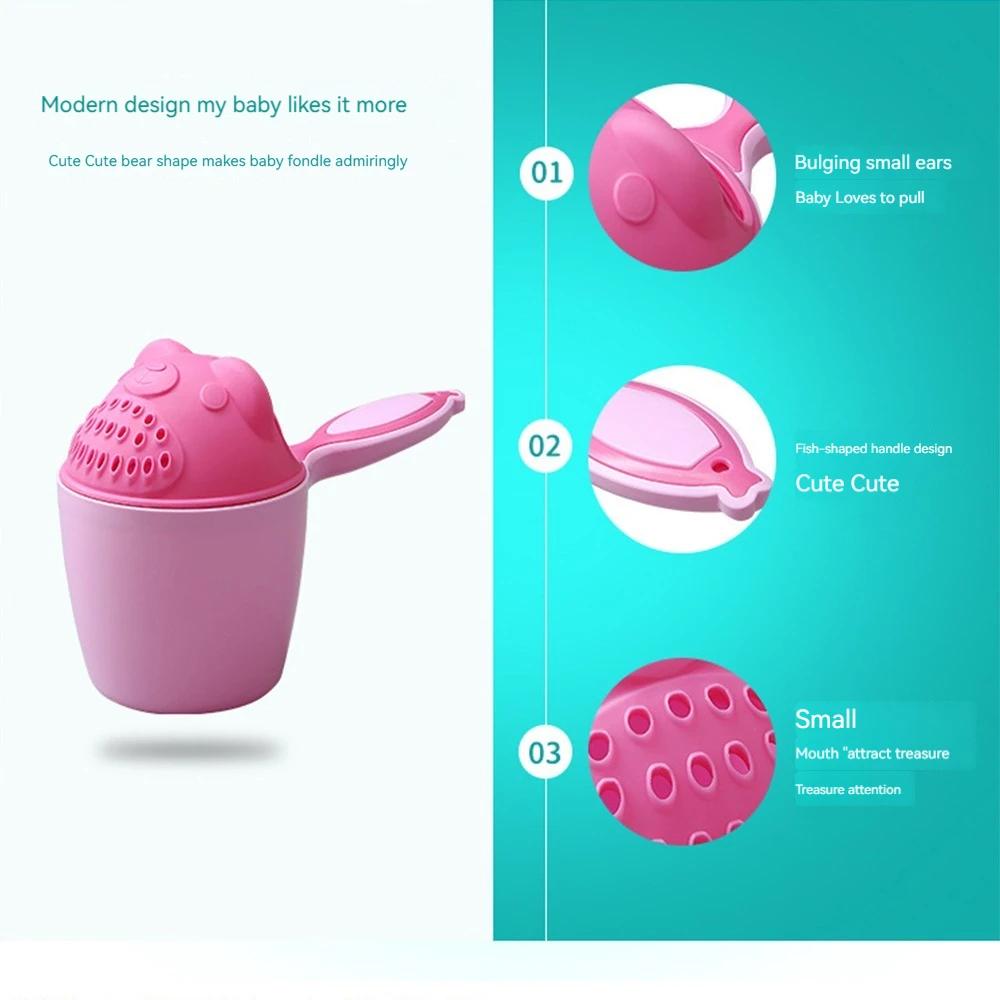 Bonnets de bain pour bébé, dessin animé mignon, tasse de shampoing pour enfants, Bailer de bain, cui