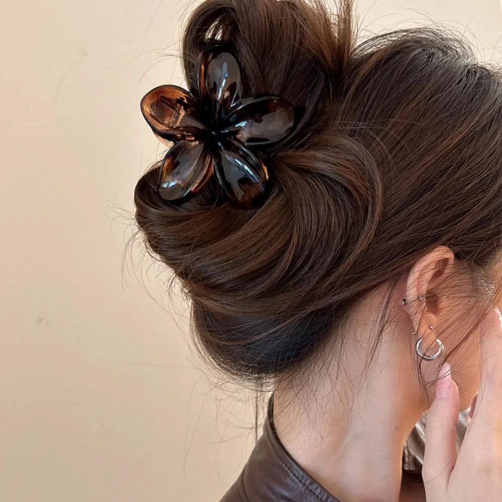 Pinces à cheveux princesse sirène Laser en forme de fleur pour femmes, 8cm/3,15 pouces, grande taill