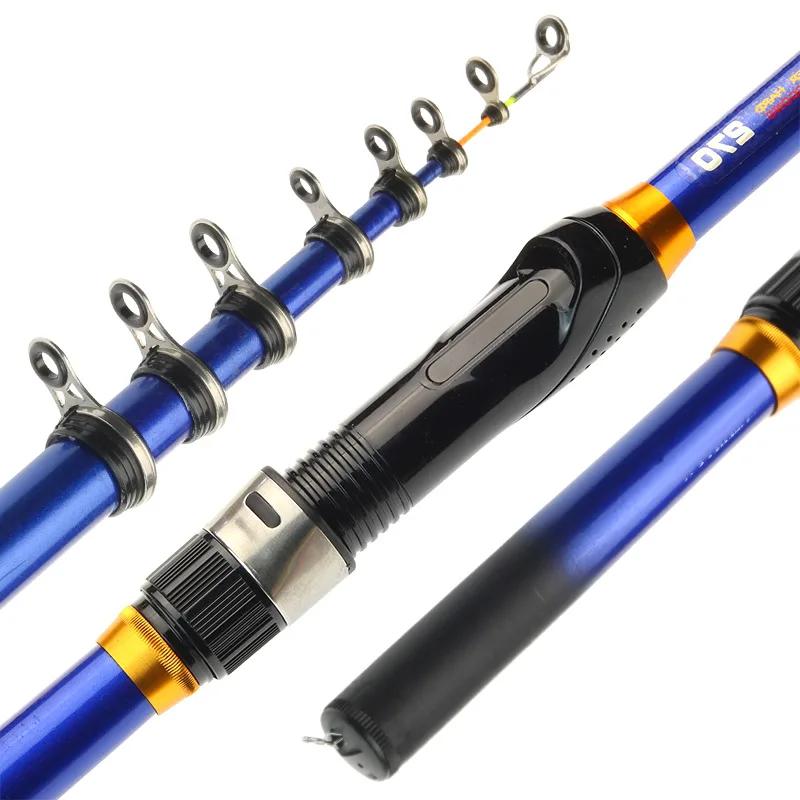 BAKAWA canne à pêche télescopique roche filature mouche carpe mangeoire en Fiber de carbone Pesca 3M