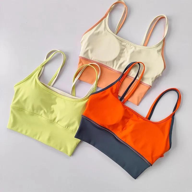 Soutien-gorge sport respirant sans couture femme - Brassière Fitness Yoga Push up antichoc confortable