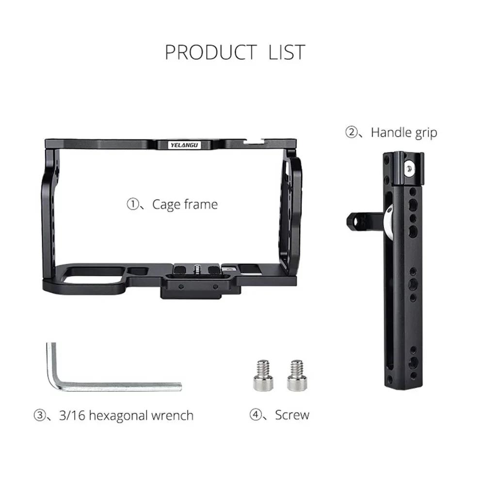 Yelangu C9 Kit de plate-forme de Cage de caméra pour BMPCC 4K 6K en alliage d'aluminium plaque rapid