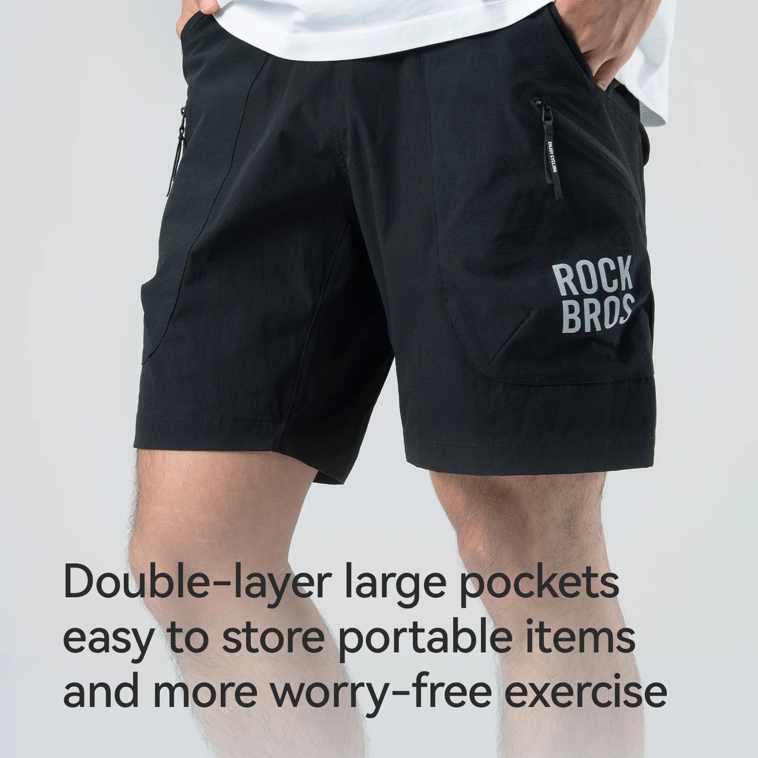 ROCKBROS – short de cyclisme d'été, respirant, pour vtt, Sport sur route, réfléchissant, confortable