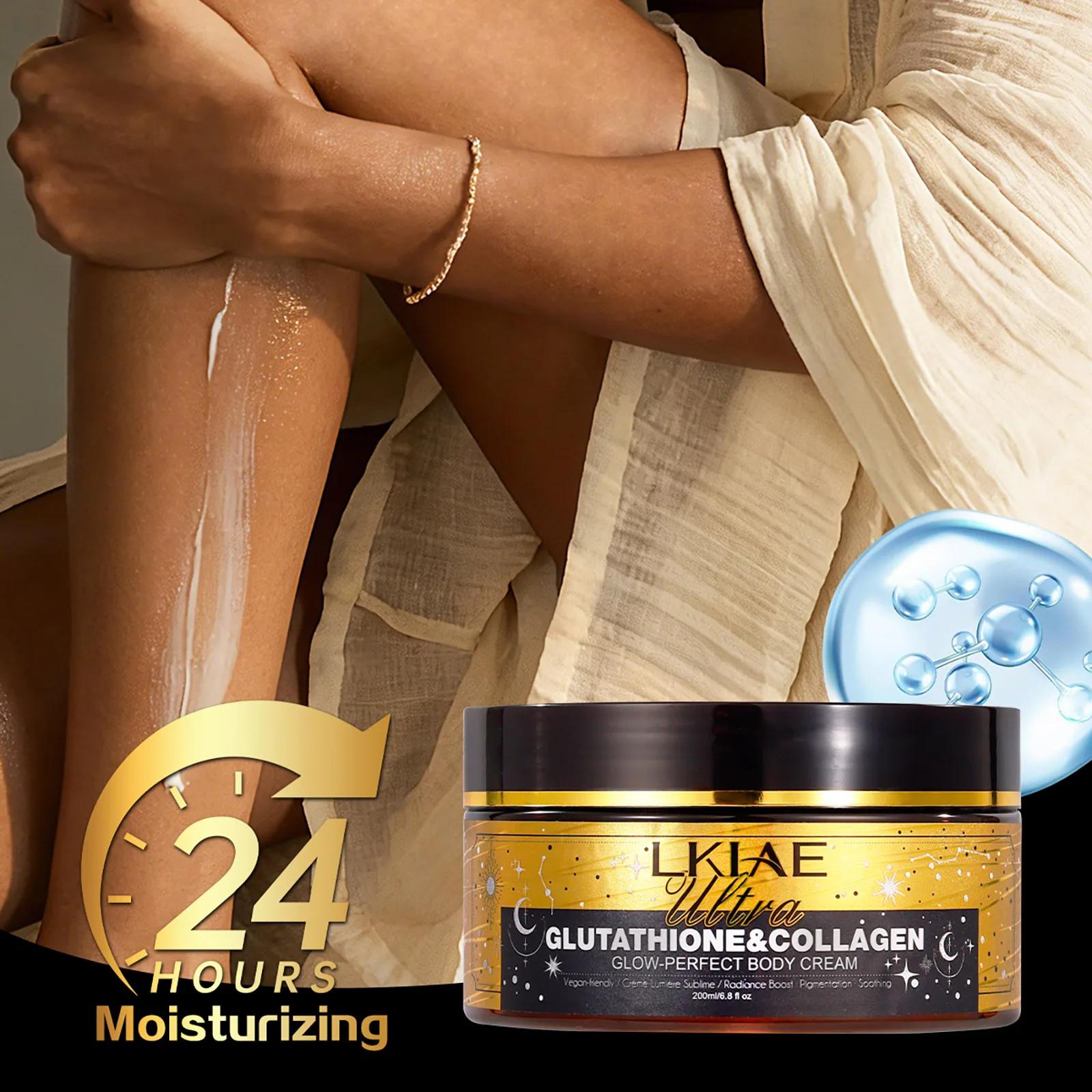Crème corporelle ultra éclaircissante LKIAE, illuminatrice, hydratation intense, peau lisse, pour to