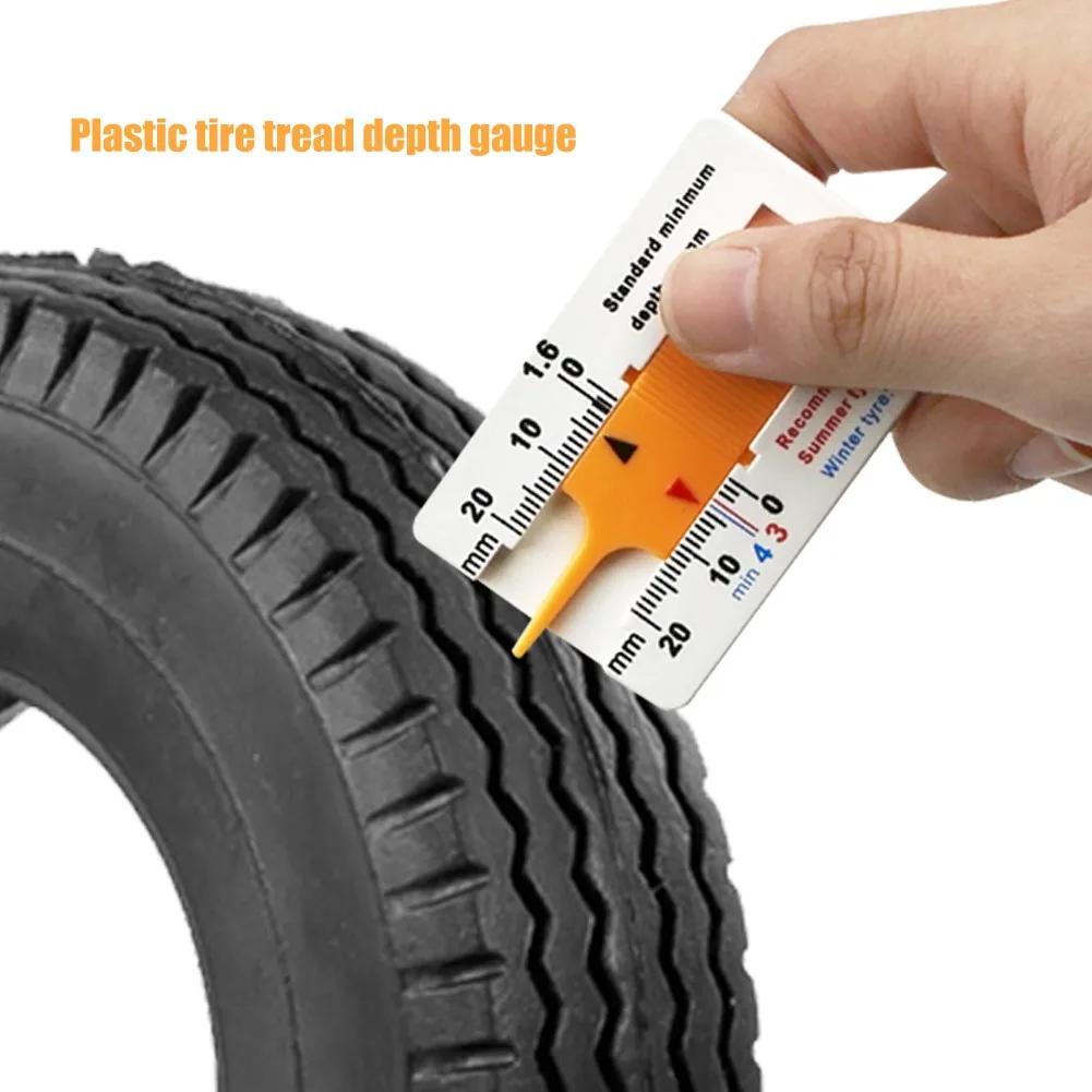 Règle de bande de roulement de pneu en plastique 0-20mm, pour pneus de voiture, jauges d'épaisseur,