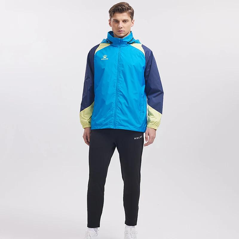 Veste coupe-vent KELME pour homme, veste de course, veste de sport pour entraînement de football, co