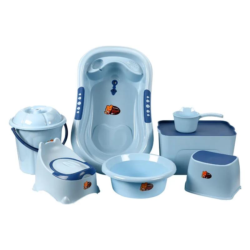 Ensemble de baignoire pour bébé avec tabouret, baignoire pour nouveau-né, antidérapant, ensemble de