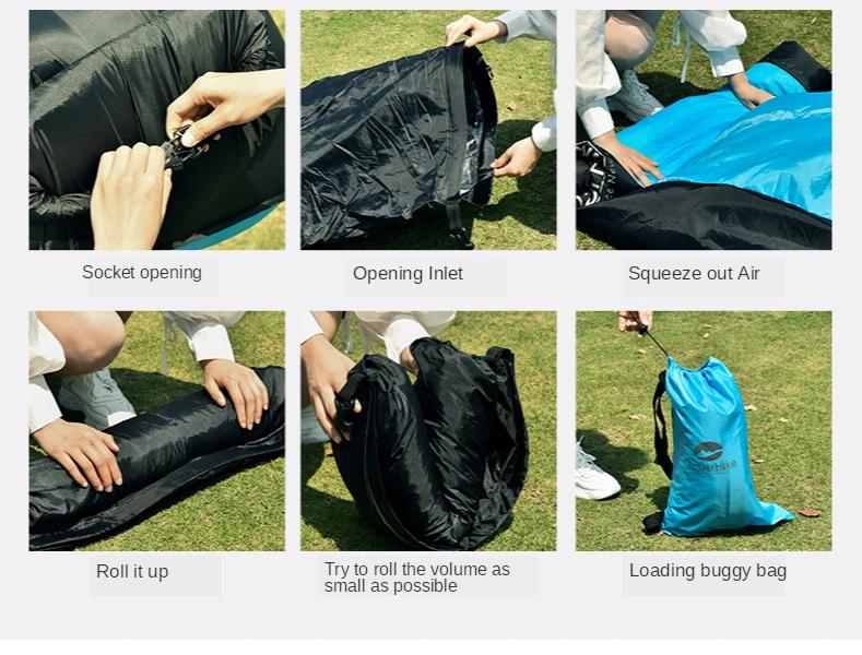 Polymères de Camping Gonflables à Double Couche Épais, Coussin d'Air Portable, Canapé-Lit Paresseux,