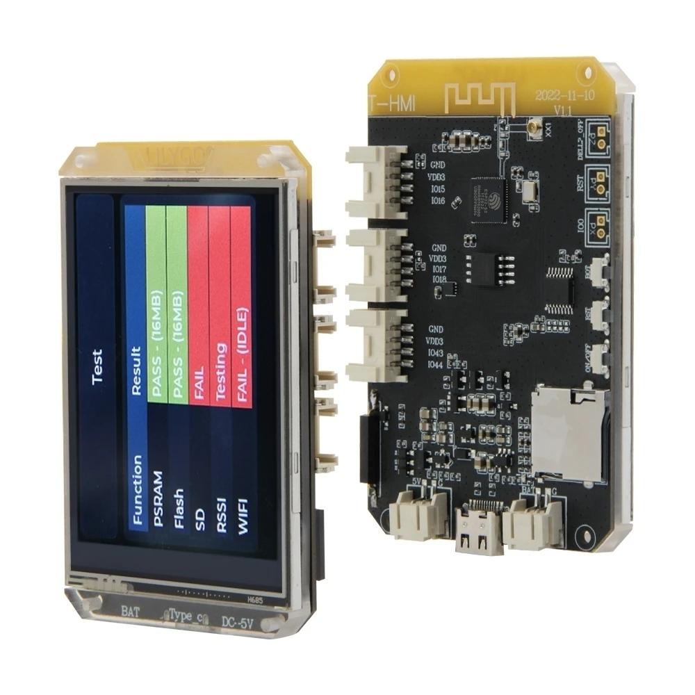 LILYGO® T-HMI ESP32-S3 Touch Display pouces ST7789, WIFI, Bluetooth ESP32-S3, Module Support TF Type