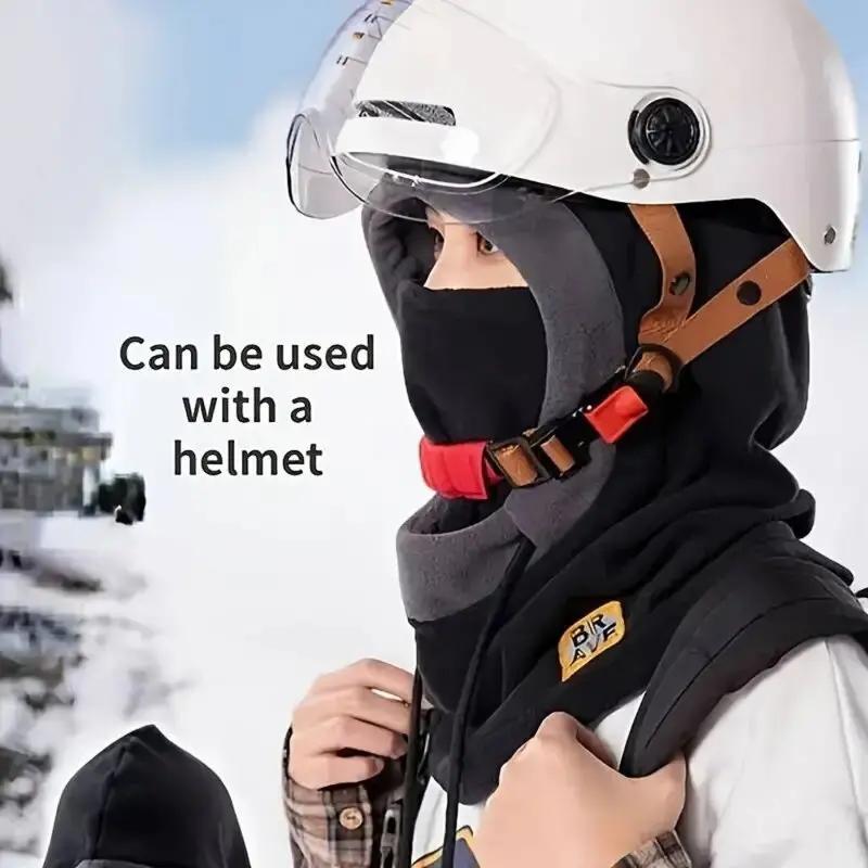 Chapeau chaud d'hiver avec masque et cache-cou 3 en 1, cagoule coupe-vent pour hommes et femmes, cha