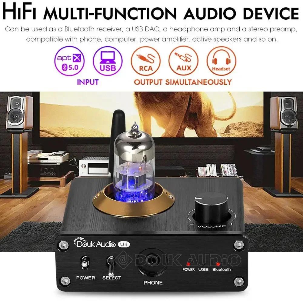 Douk – amplificateur de casque U4, Mini Tube Bluetooth 5.0, préampli Audio stéréo USB DAC, carte son
