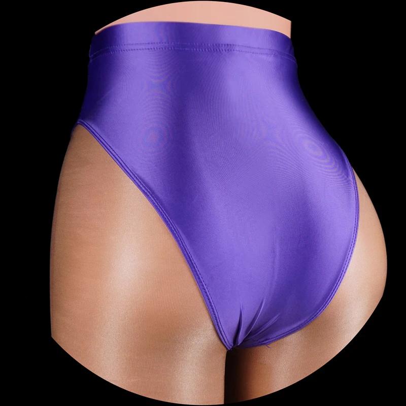 Culotte bikini brillante coupe haute femme TiXI - Maillot de bain sexy grande taille nouveau modèle