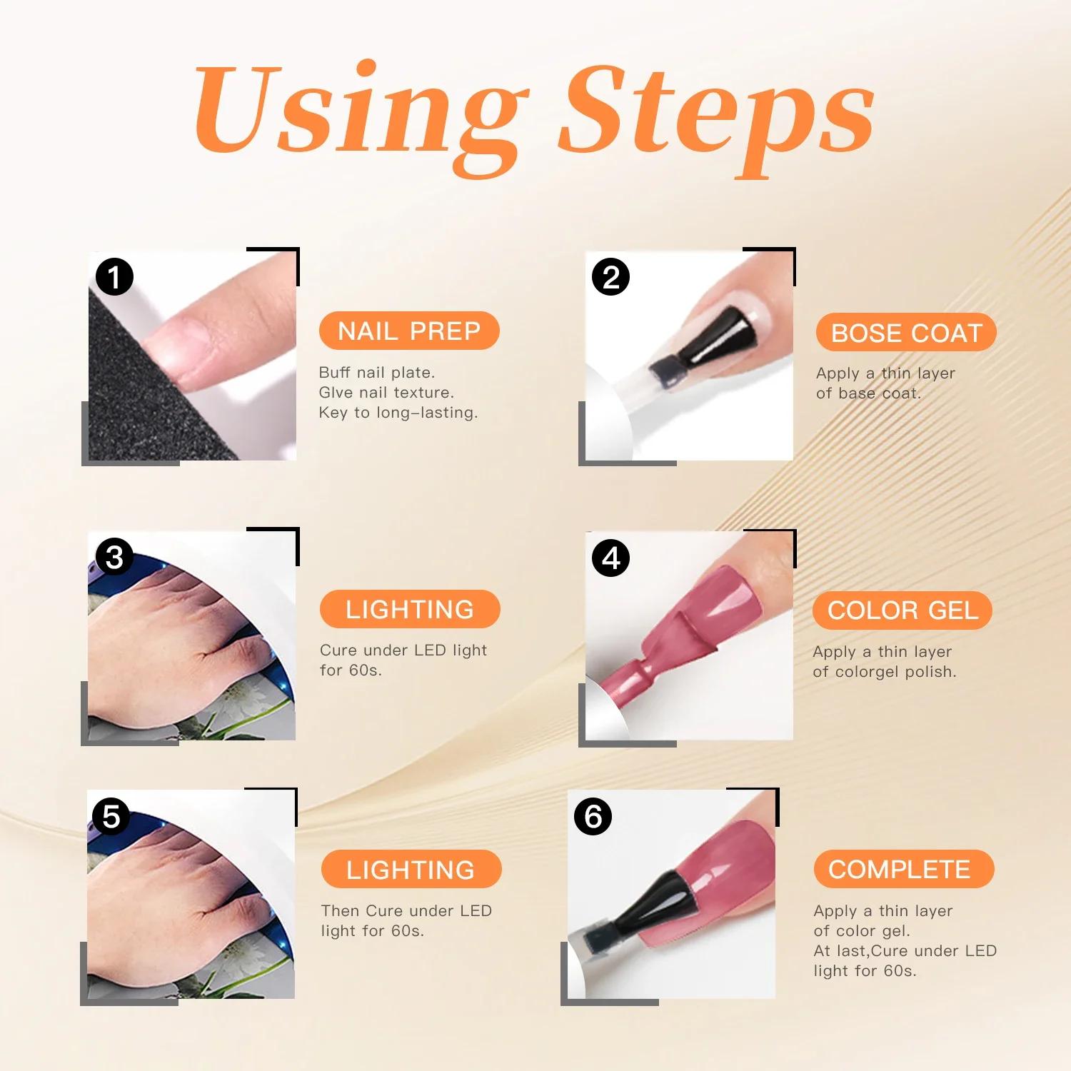 Ensemble de vernis à ongles en Gel fonctionnel multi-usage de 8ml, couche de Base, couche de finitio