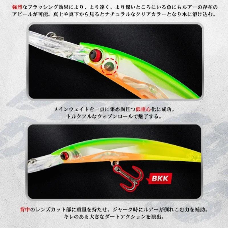 Leurre méné rigide coulant en cristal 3D, appât artificiel de type wobbler japonais idéal pour la pê