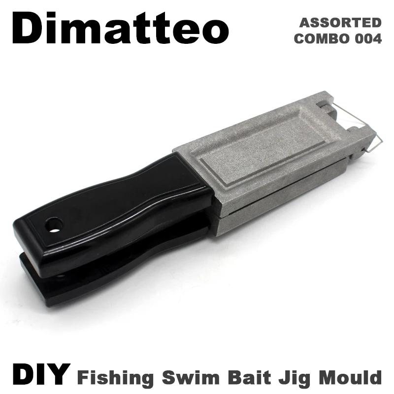 Dimatteo-Moule de tête de gabarit d'appât de natation bricolage, combo assressenti, 4 cavités, 1oz,