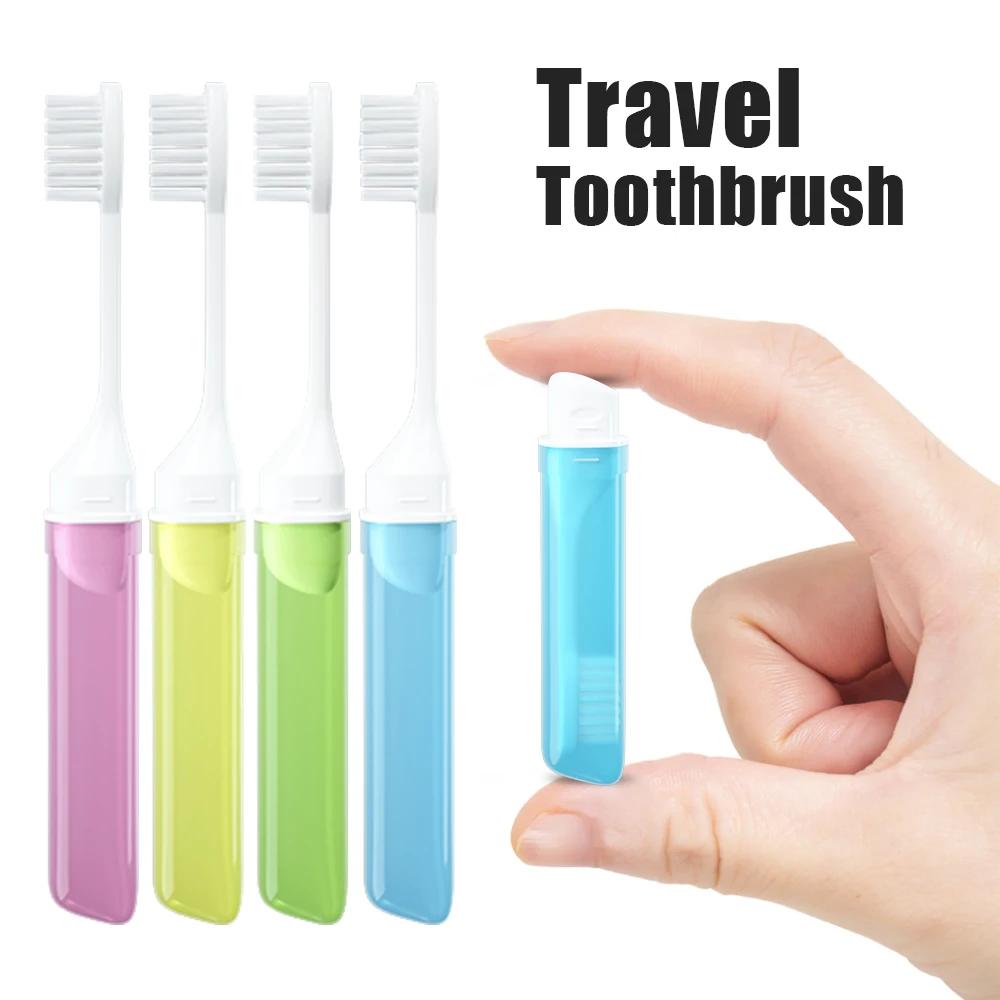 Mini brosse à dents de voyage pliable et Portable, petite brosse dentaire pliante pour adulte, coule