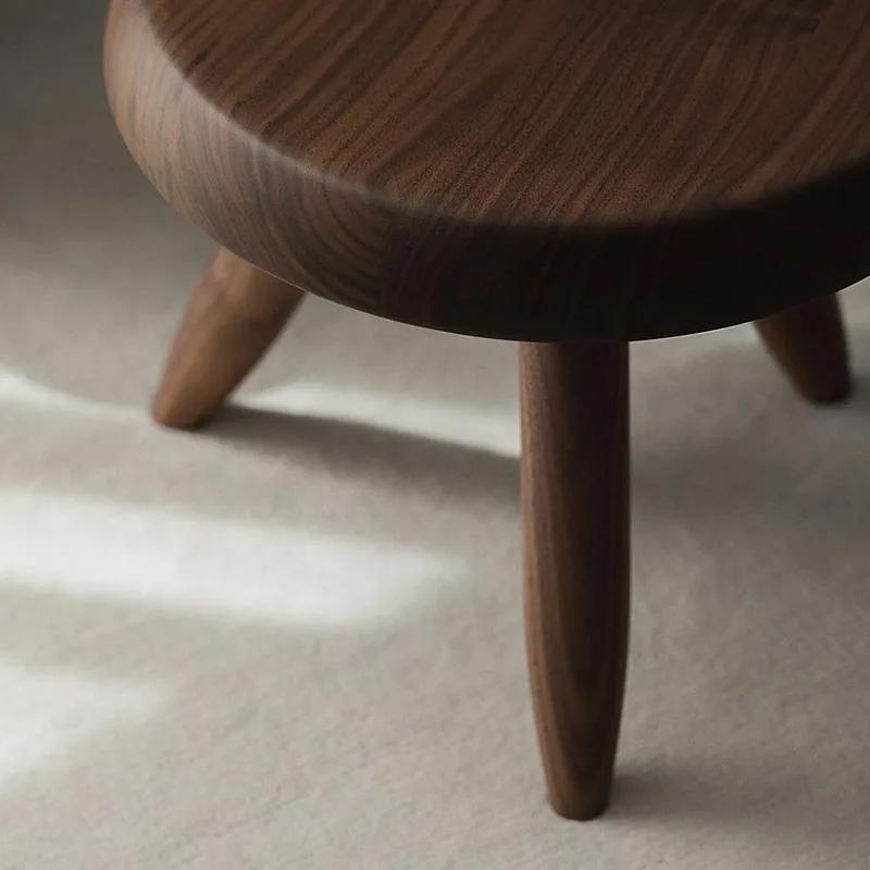 Petit tabouret créatif en bois massif, pour la maison, le salon, Table basse, tabouret bas en bois d