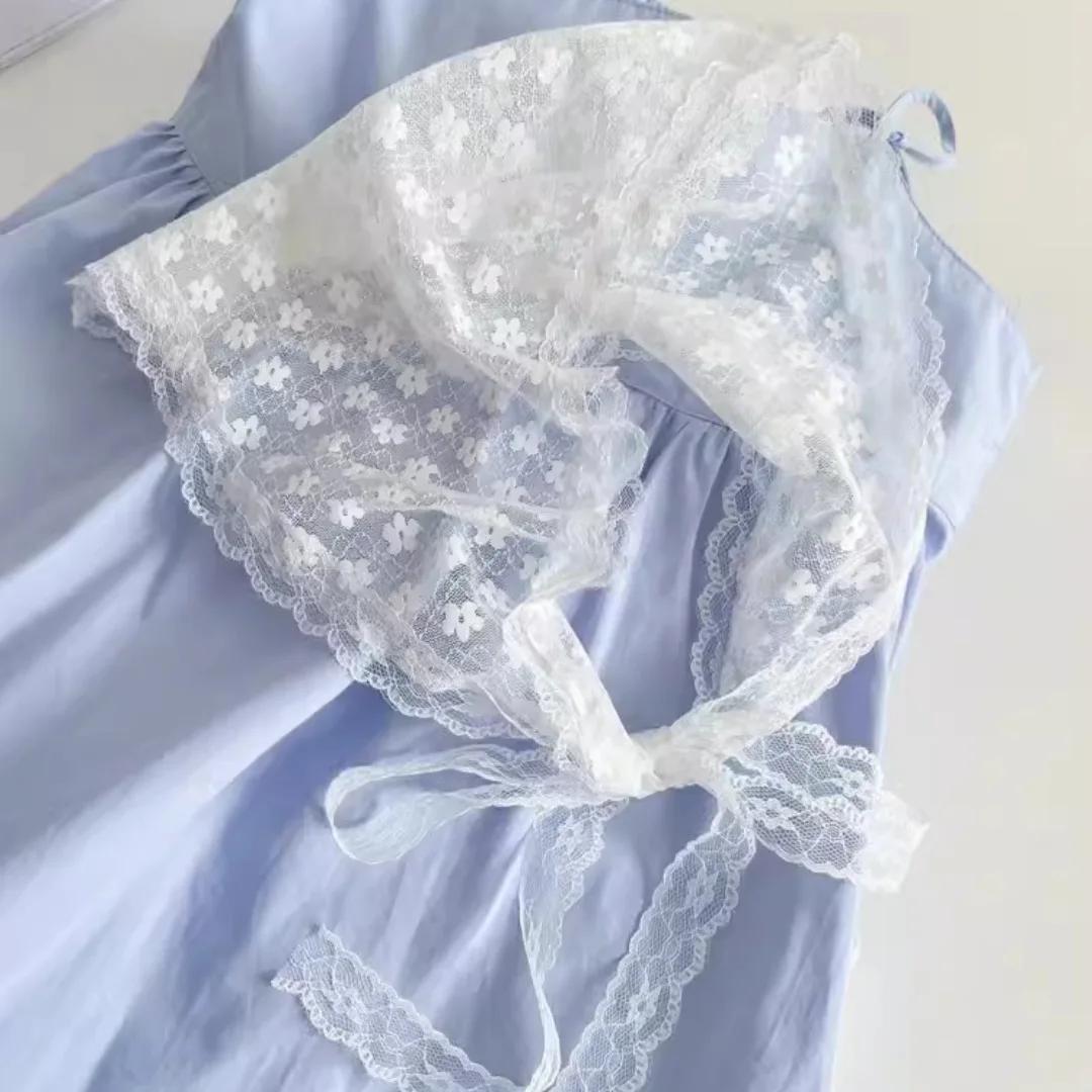 Dentelle fleur tempérament élégant dentelle femme fleur blanc doux triangle écharpe mince ruban resp