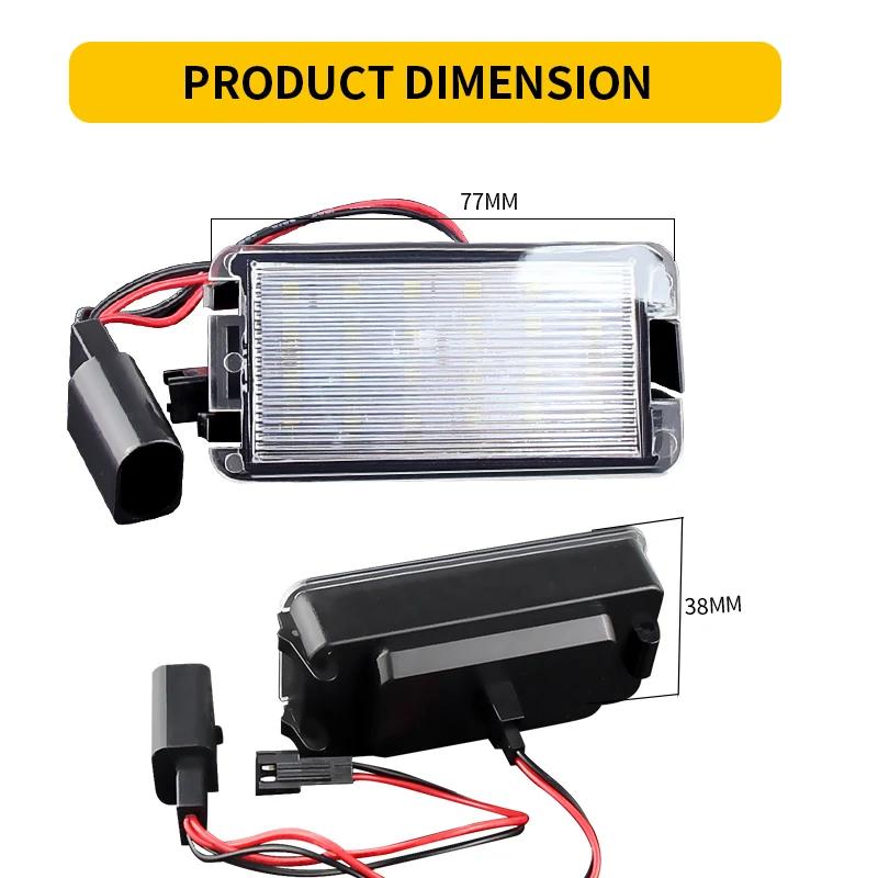 2 pièces sans erreur voiture numéro LED feux de plaque d'immatriculation pour Seat Ibiza 6L Arosa Al