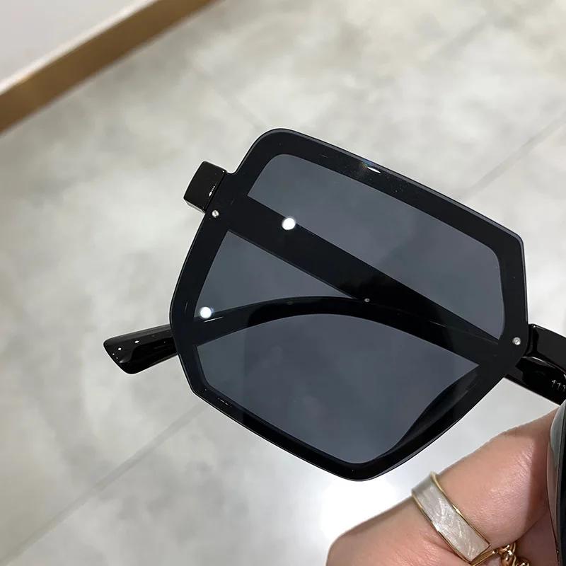 Lunettes de soleil Vintage à grande monture pour femmes et hommes, carrées de marque, rétro, lunette