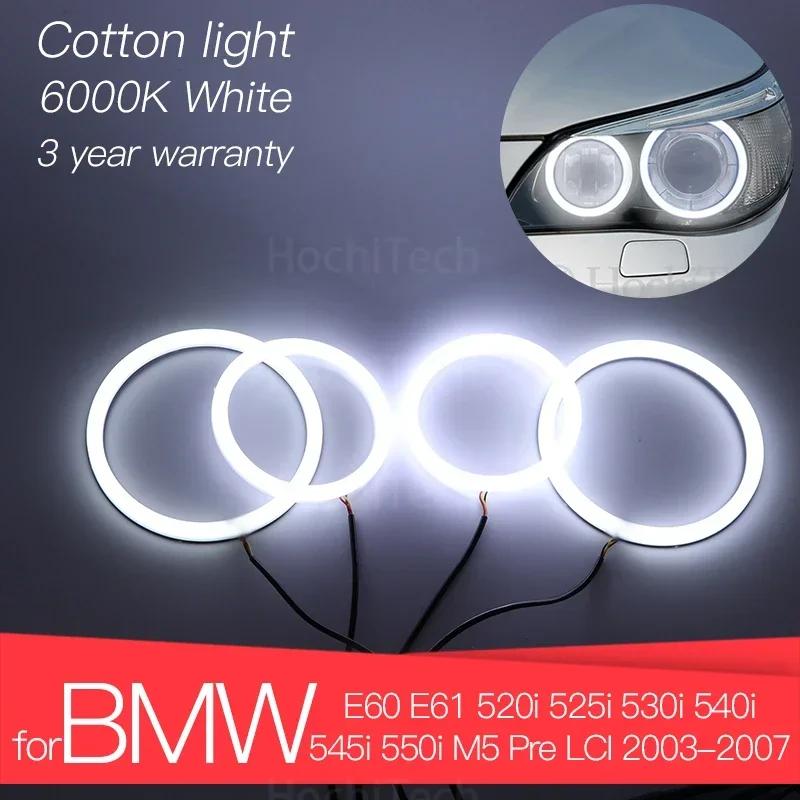 Kit yeux d'ange LED de haute qualité, anneau blanc en coton pour BMW E60 E61 520i 525i 530i 540i 545
