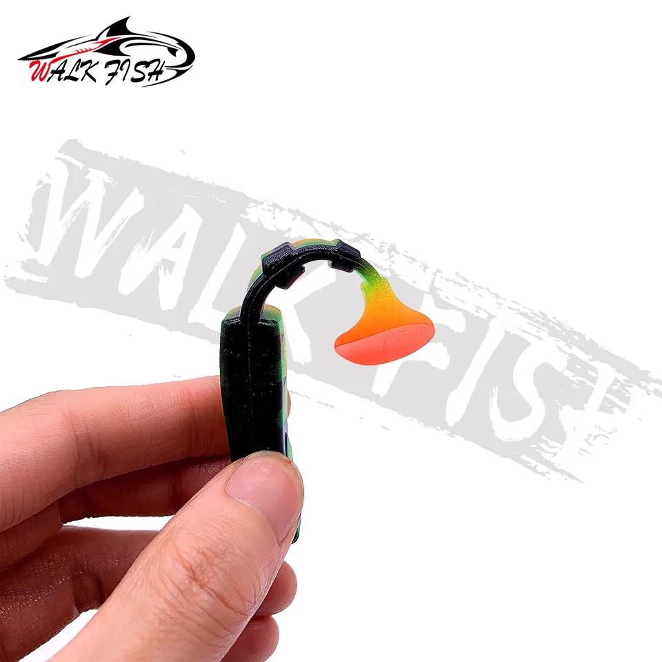 WALK FISH 3 pièces 10 cm/10.3g T queue Leurres souples pêche appâts souples artificiels Silicone Leu