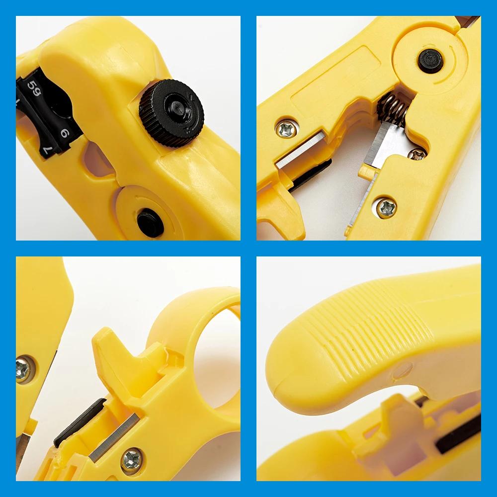 Couteau à dénuder électrique multifonctionnel, outils, pince à fil de câble Coaxial, coupe-fil pour
