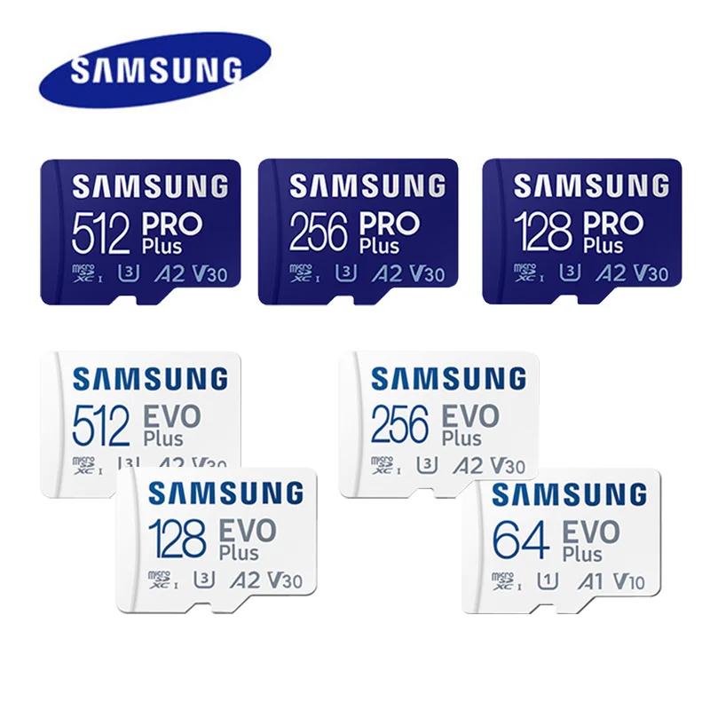 SAMSUNG EVO/PRO Plus carte mémoire 64G A1 carte Micro SD 128G 256G 512G U3 A2 V30 enregistreur de le