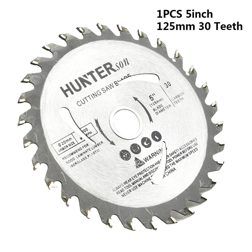 Lame de scie circulaire 125mm, disque de coupe du bois pour le travail du bois, 30 dents, alésage de