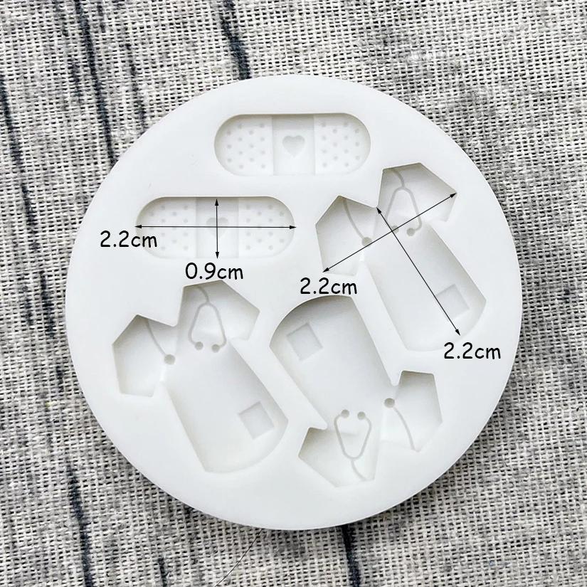 Moule en silicone pour uniforme de docteur, outils de pâtisserie, moule à cupcakes, outils de décora