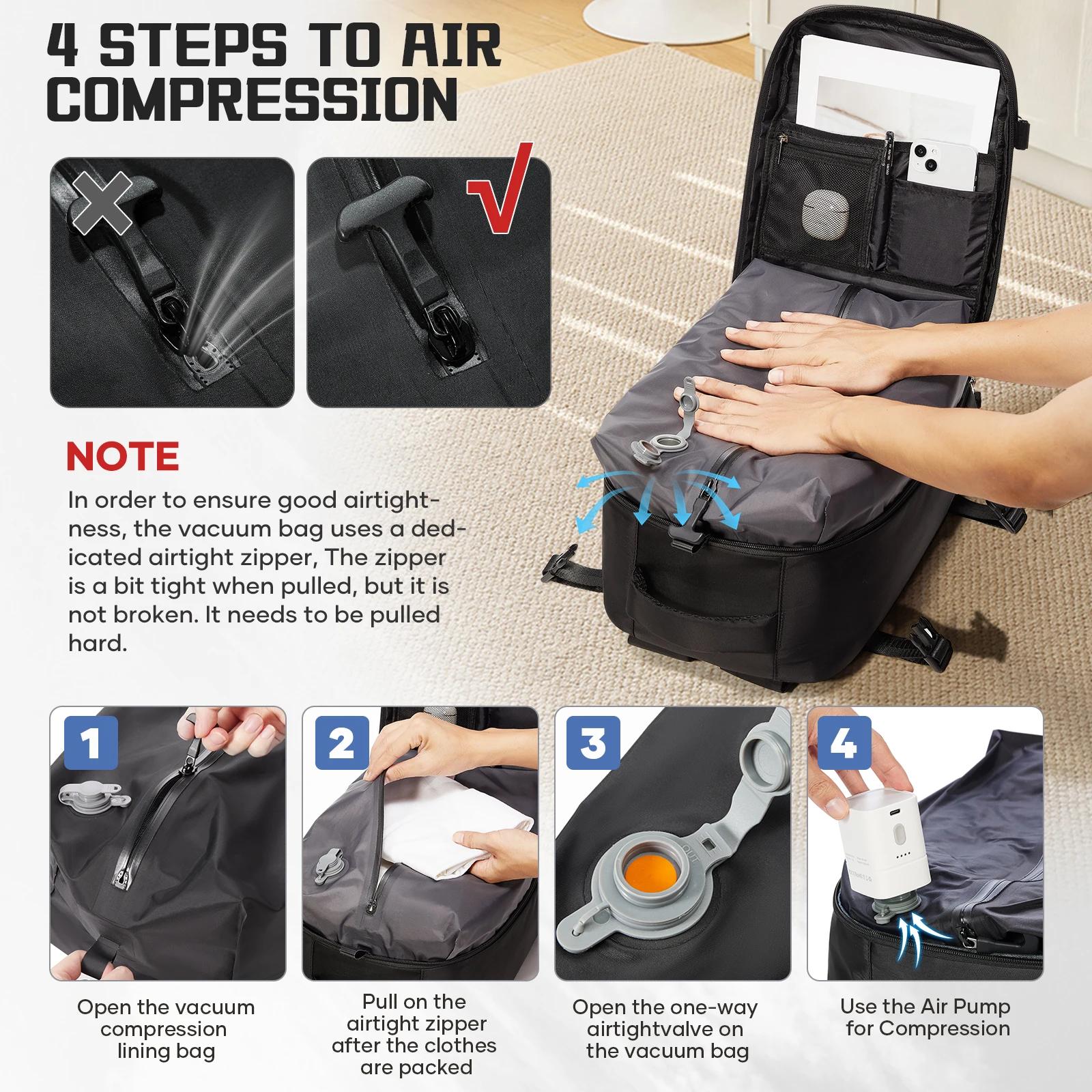 Sac à dos EeasyJet Ryanair 40x30x20, sac à dos à compression sous vide, sac à dos pour hommes, sac d