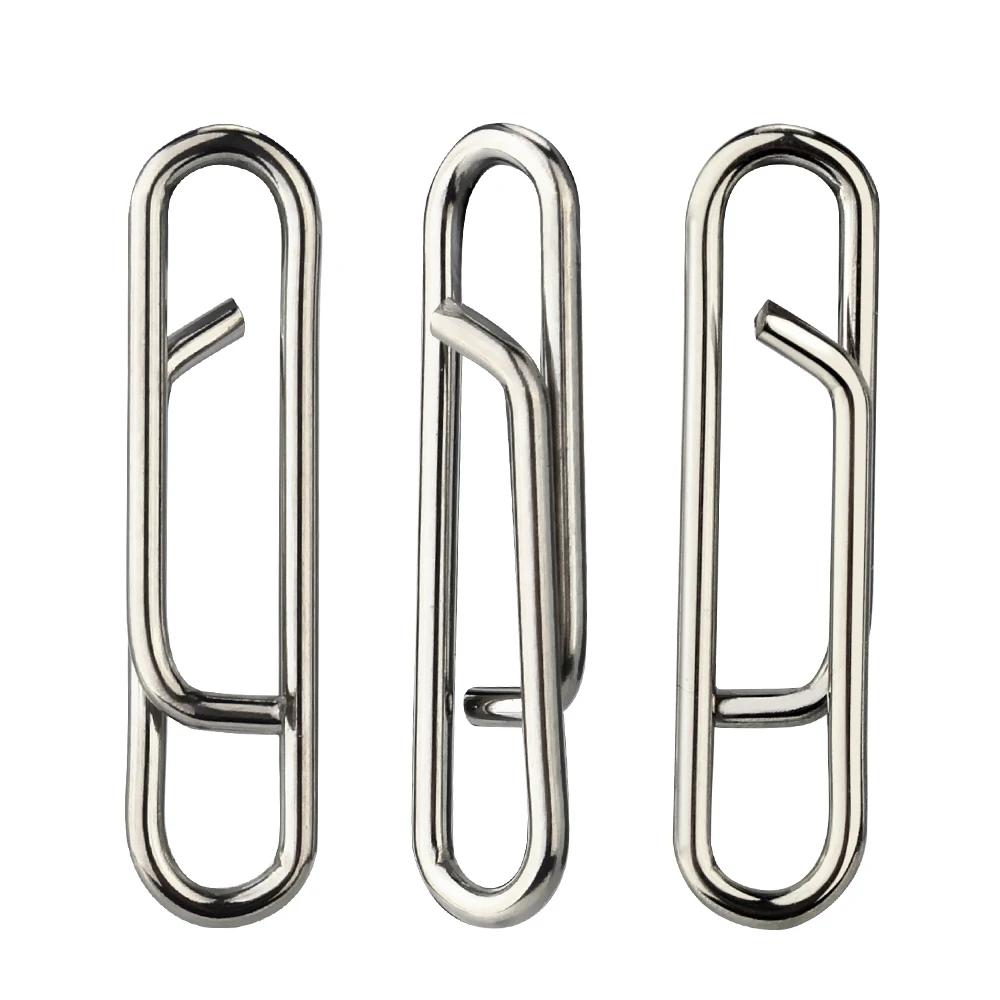 DNDYUJU 30-100 pièces 304 acier inoxydable leurre de pêche Snap pêche pivotant Interlock belle broch