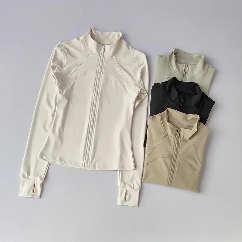 Veste de sport à fermeture éclair pour femmes, combinaisons de Yoga, coupe cintrée, entraînement pou