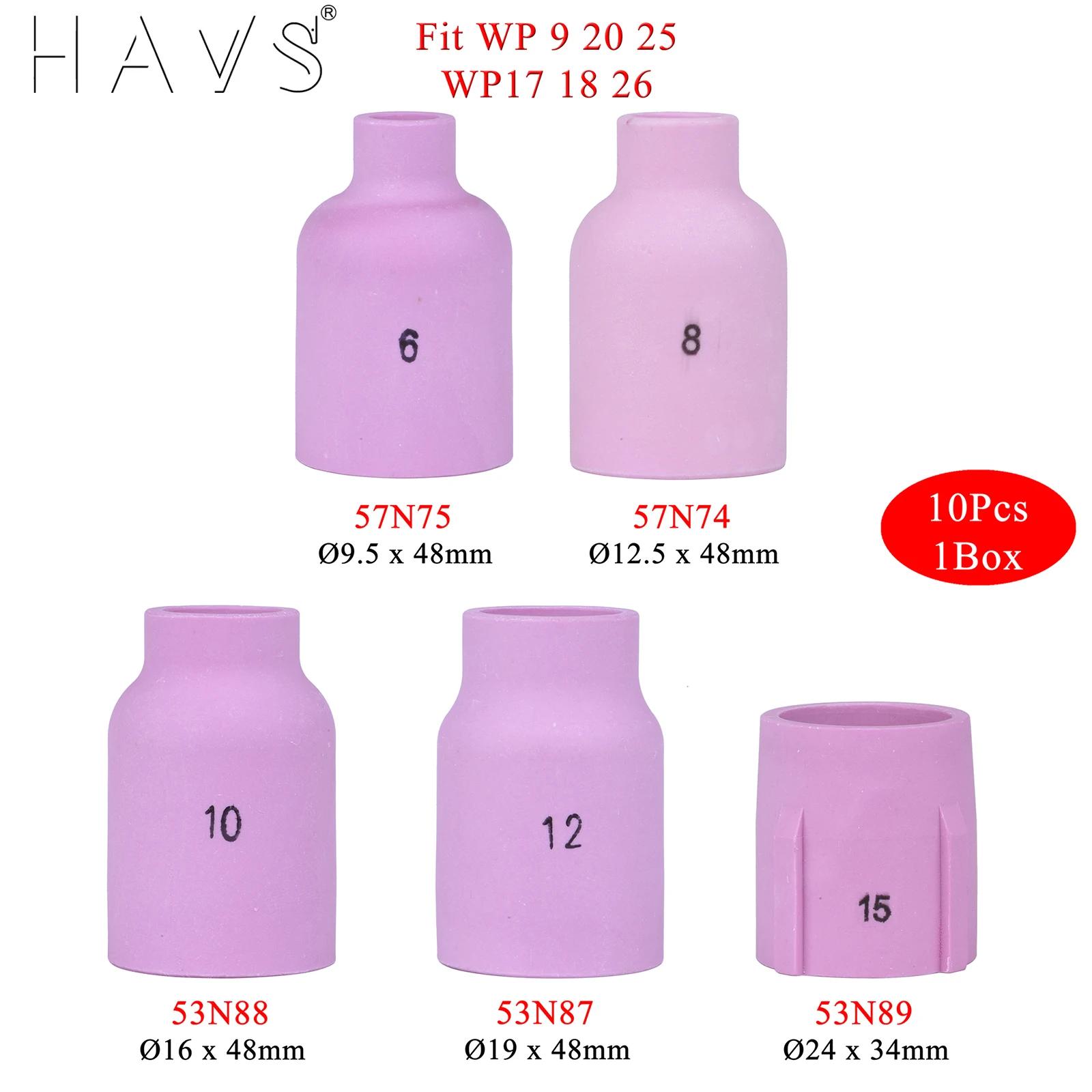 10 pièces par boîte 48/34mm 57N74 57N75 53N87 53N88 53N89 buses d'alumine pour torche de soudage TIG