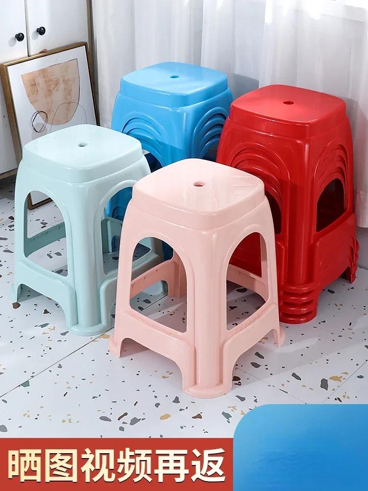 Chaise de salle à manger empilable en plastique, tabouret de salle à manger à la maison, chaise de s