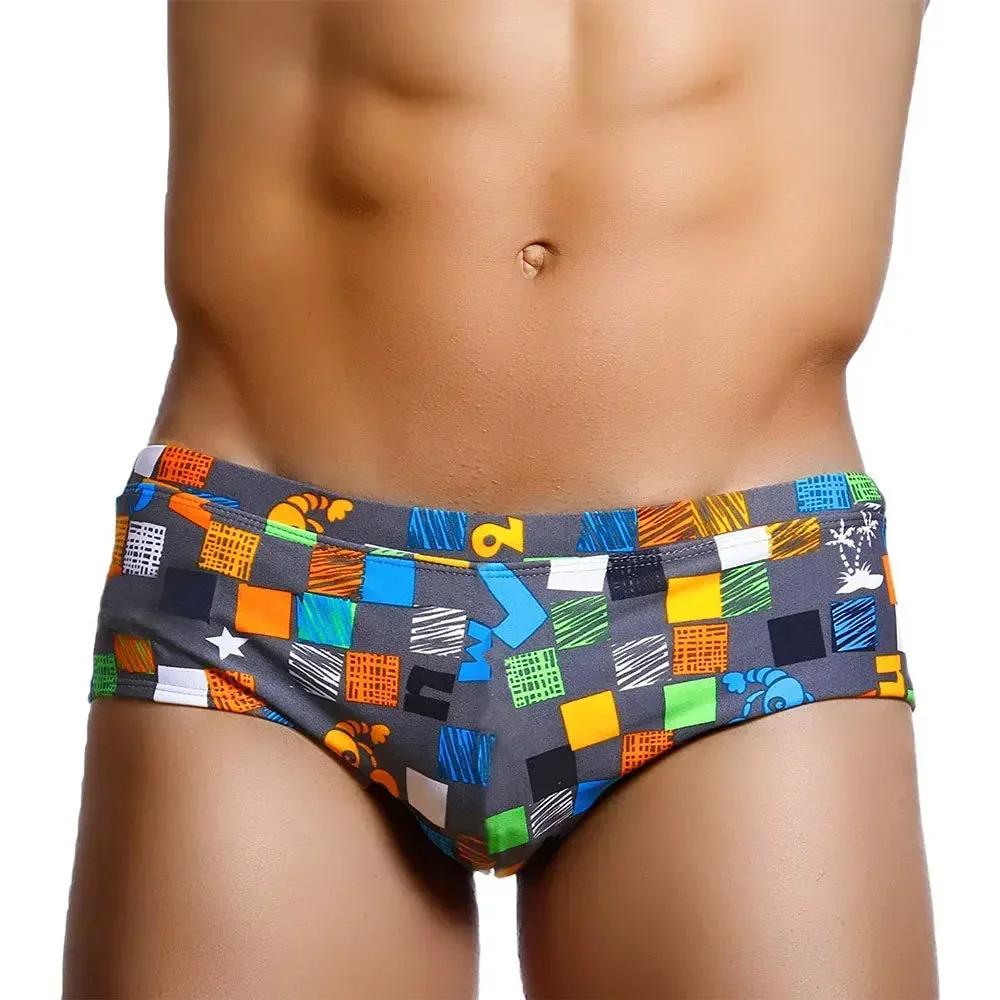 Maillot de bain carré Graffiti Surf pour hommes - Boxer slips plage été coupe brésilienne accrocheur
