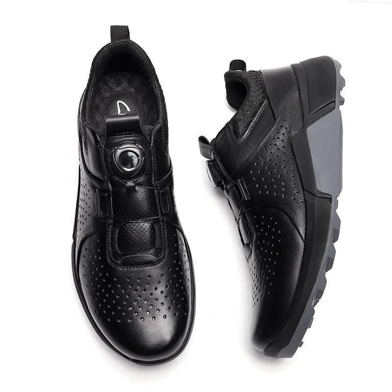 Chaussures de golf professionnelles pour hommes, baskets en cuir respirantes, chaussures de sport co
