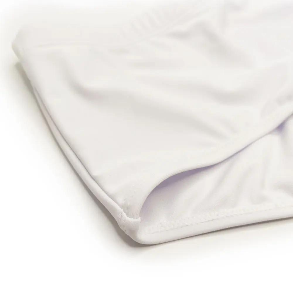 Marque hommes maillot de bain solide été rembourré push-up slip de bain blanc couleur unie maillot d