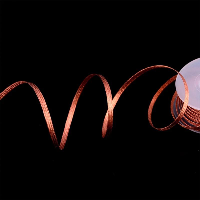 Maille tressée à dessouder en cuivre, point de soudage, décapant de soudure, mèche de fil, flux de 1