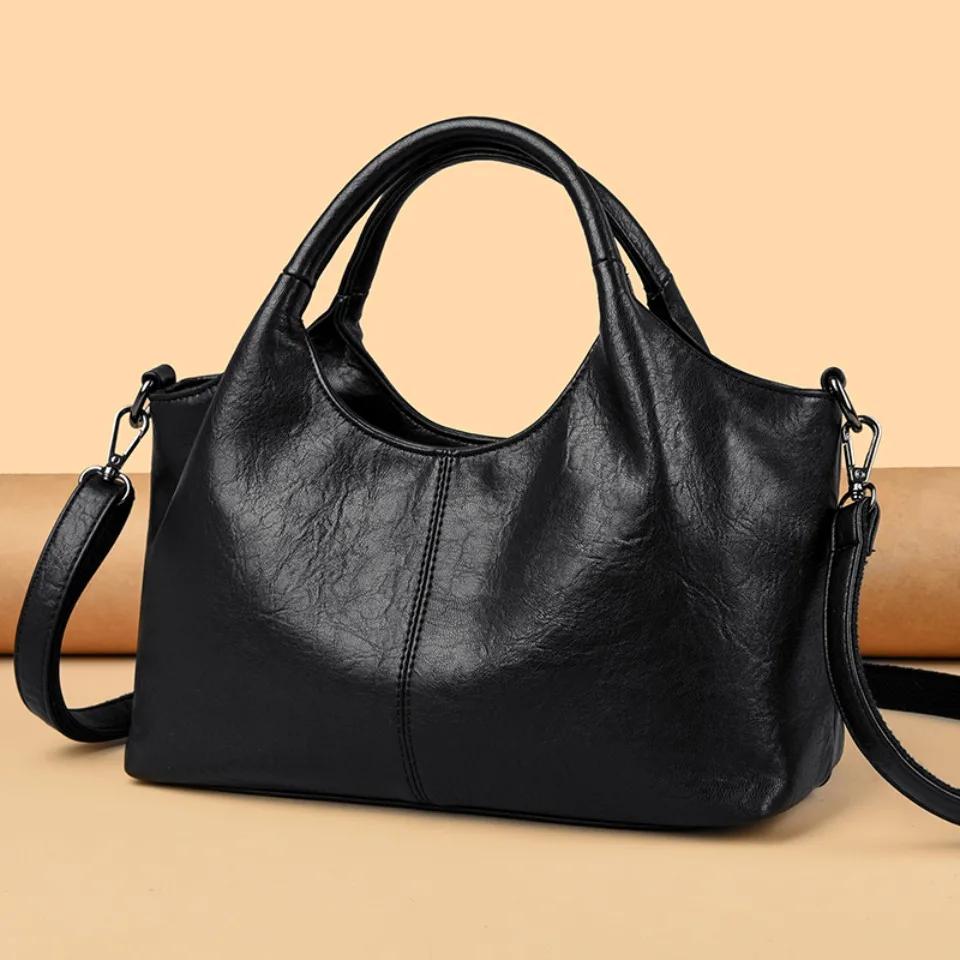 Sac à bandoulière et sac messager pour femme d'âge mûr 2026, petit sac fourre-tout en cuir PU souple