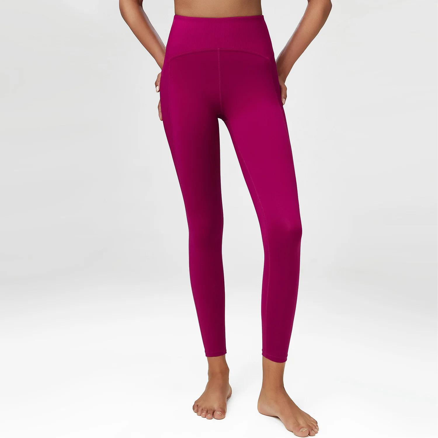 Pantalons de Yoga pour femmes, sensation nue, Leggings taille haute en Nylon extensible, collants Se