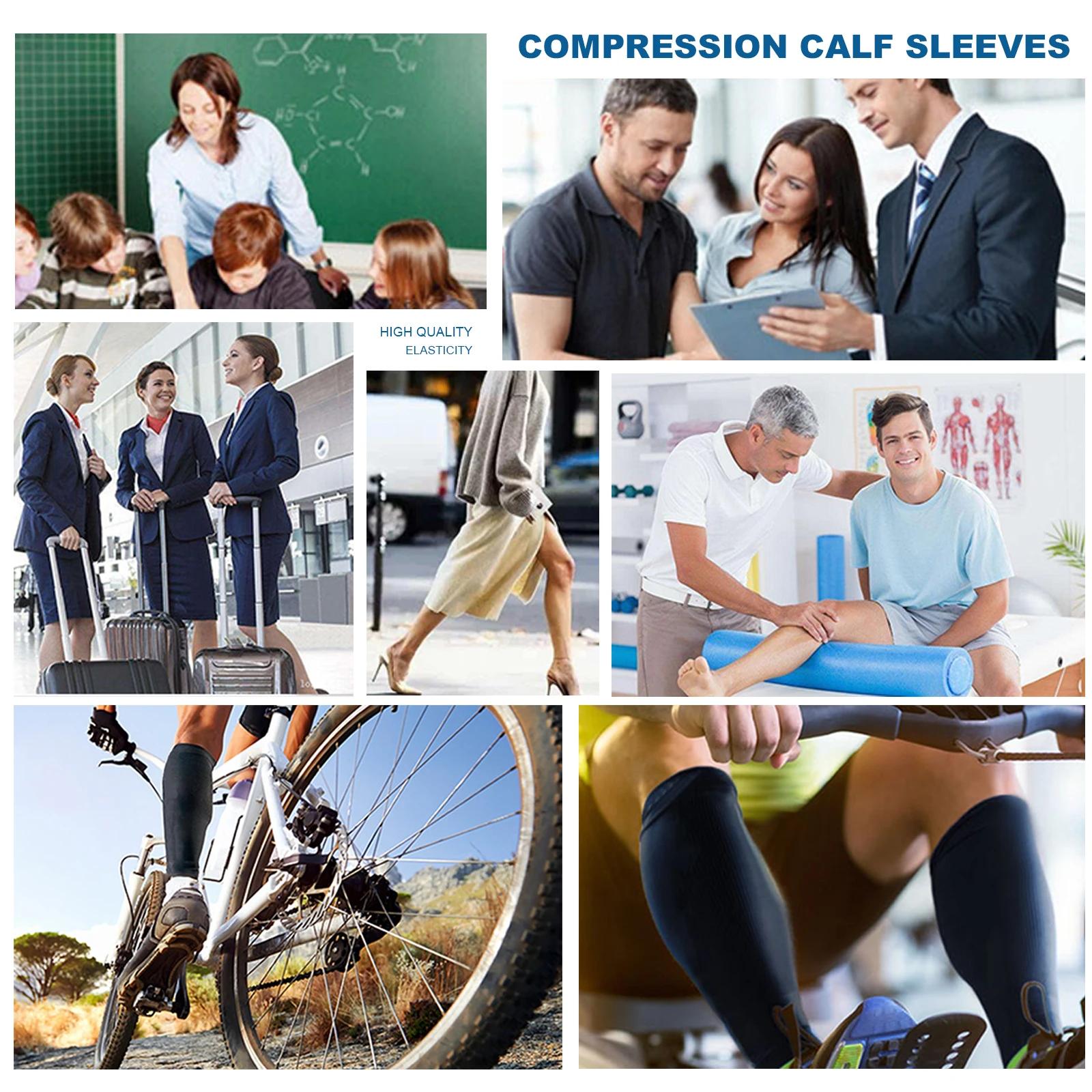 Manchons de soutien de mollet de compression pour hommes et femmes, attelle de jambe élastique respi