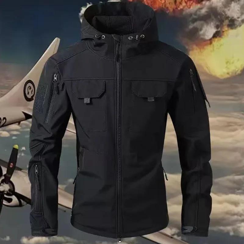 Vestes imperméables en polaire pour hommes, tactiques militaires, hiver et automne, sport, randonnée