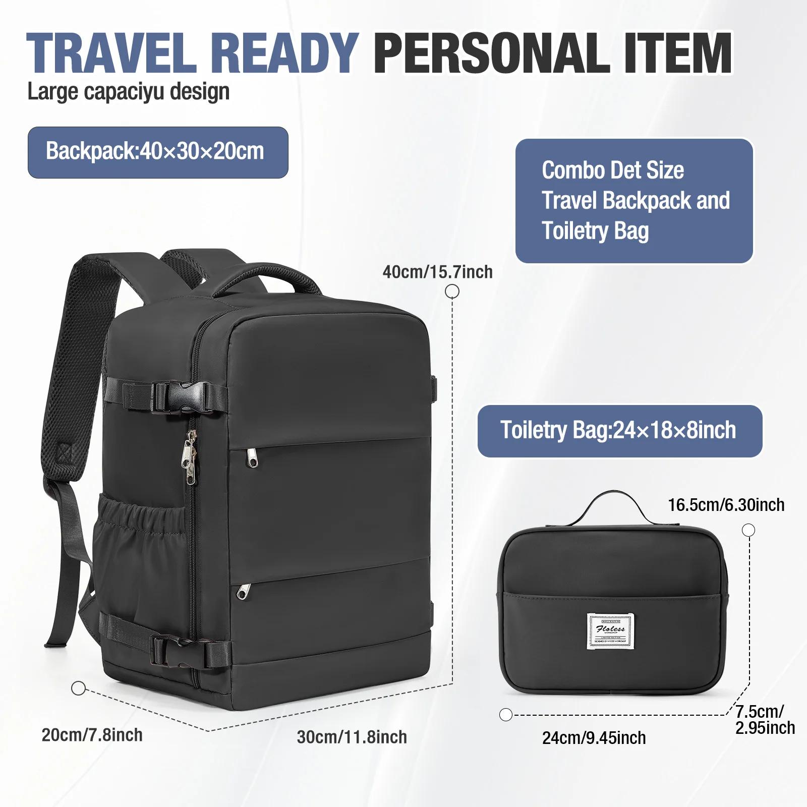 Sac à dos de voyage, sac à dos de cabine Ryanair 40x30x20 pour les courts trajets, sac pour ordinate